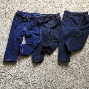Carter's stretch baby jeans, set of 3. 18 months. EUC, boy or girl